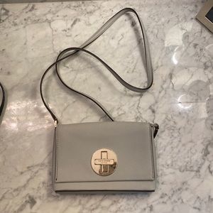 Grey Kate Spade cross body purse
